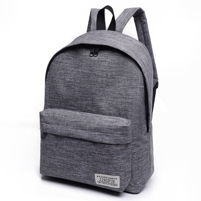 Simple Black Canvas Backpack