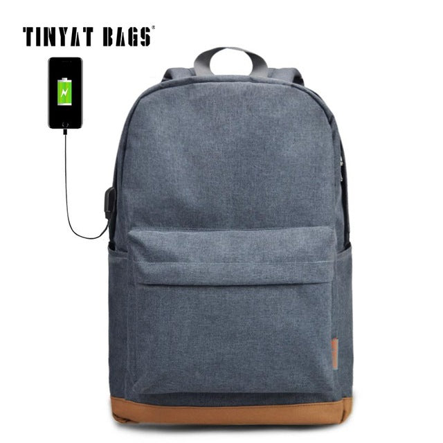 Male Canvas Laptop Backpack
