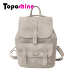 Suede Beige Backpack with Easy Open Access